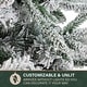 preview thumbnail 7 of 15, Fraser Hill Farm 10-Ft. Flocked Mountain Pine Christmas Tree - Snow