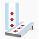 preview thumbnail 1 of 5, Chicago City Flag Cornhole Game (Choose Wraps or Boards) 2x4 Boards (24" x 48") - Include ALL Accessories