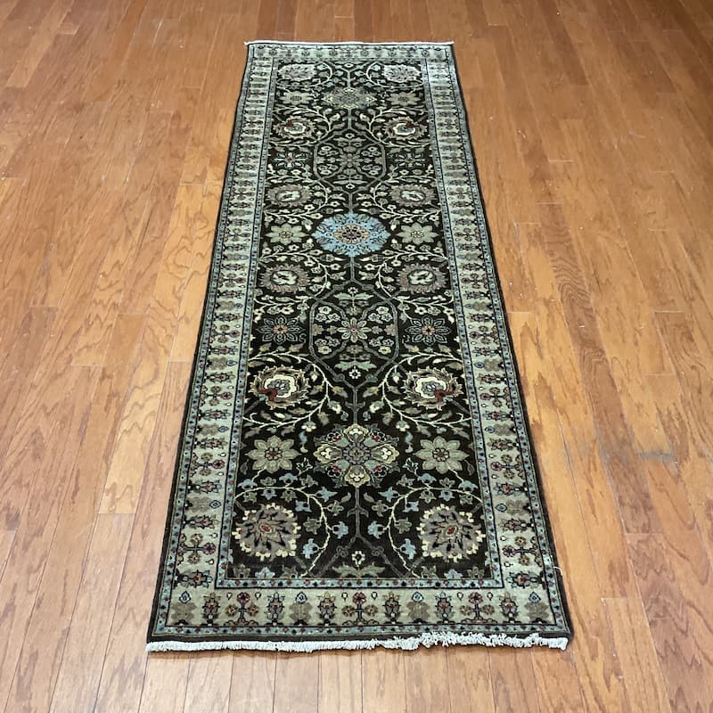 HERAT ORIENTAL Hand-knotted 2'7 x 7'9 Indo Tabriz Wool Runner - 2'7" x 7'9"