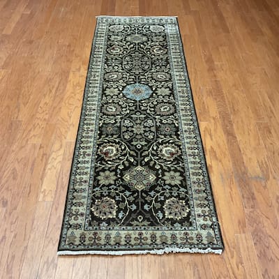 HERAT ORIENTAL Hand-knotted 2'7 x 7'9 Indo Tabriz Wool Runner - 2'7" x 7'9"