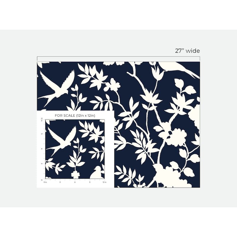 Luxe Haven Mono Toile Peel and Stick Wallpaper