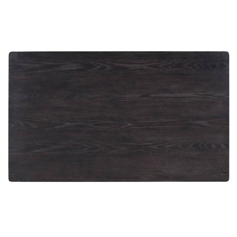 7-Piece Dining Table Set with 6 Cushioned Chairs, Kitchen Table Set with Wood Texture Table for Dining Room