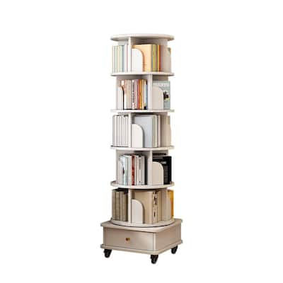 6 Tier Rotating Bookshelf, 360° Display Round Spinning Bookshelf