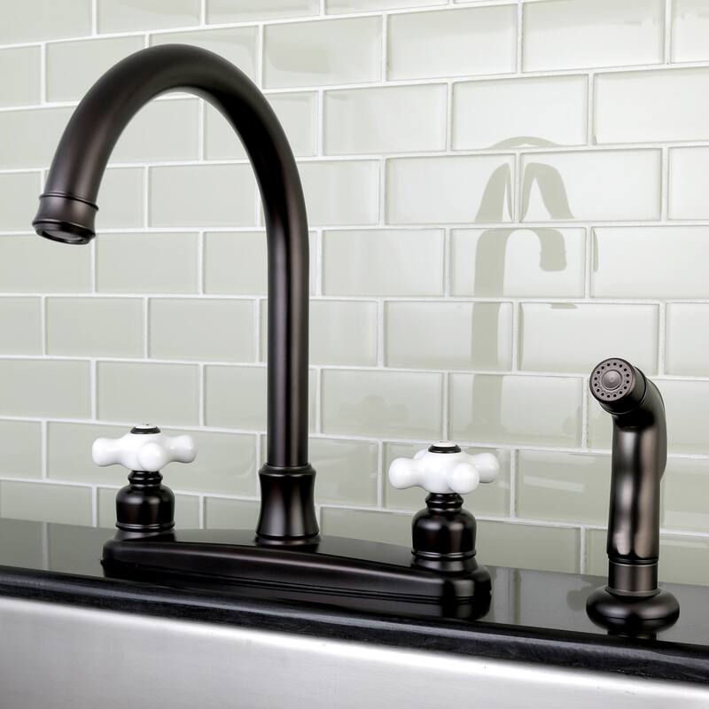 Victorian 8 in. Centerset Kitchen Faucet with Sprayer