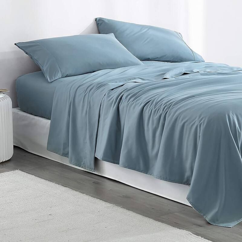 Supersoft Microfiber Bed Sheet Set - Smoke Blue - Twin XL