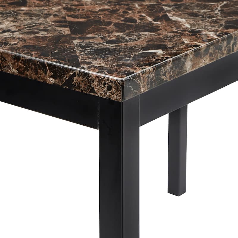 Darcy Faux Marble Top Black Metal 5-piece Casual Dining Set by iNSPIRE Q Bold