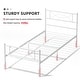 preview thumbnail 9 of 10, Yoneston Easy-to-assemble Metal Twin Platform Bed Frame with Under-bed Storage