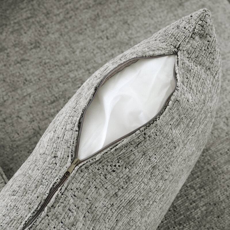 U-Shaped Chenille Sectional Sofa with Storage Chaise Lounge, Convertible Sleeper Sofa Bed with Cup Holders & Charging Ports