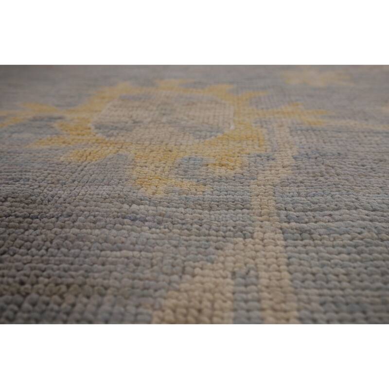 Oushak Turkish Area Rug Hand-Knotted Vegetable Dye Wool Carpet - 8'2"x 10'0"