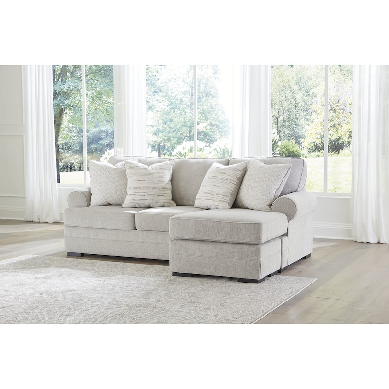 Signature Design by Ashley Eastonbridge Gray Sofa Chaise - 97"W x 62"D x 39"H