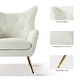 preview thumbnail 58 of 108, Eusebio Tufted Velvet Accent Chair with Wingback, Arms, and Metal Gold Legs for Living Room or Bedroom by HULALA HOME