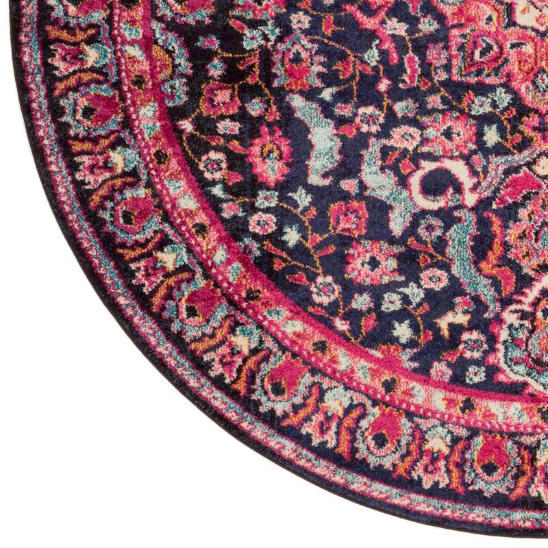 Alexander Home Vintage Boho Botanical Medallion Distressed Rug