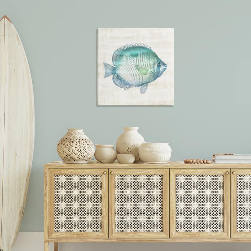 Stupell Fish Impression Sea Life Canvas Wall Art Design By Susan Arnot