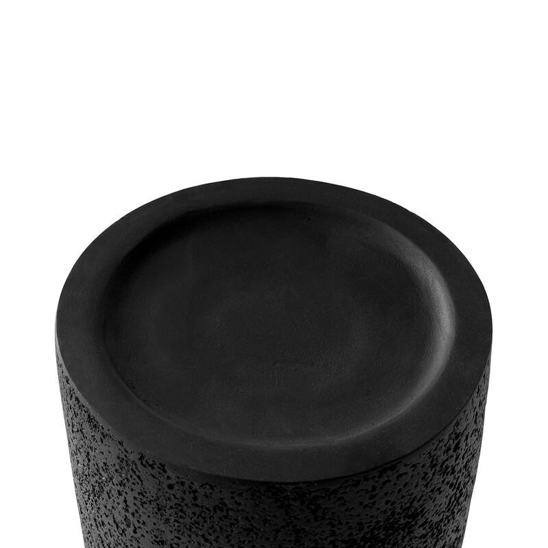 Travertine Stone Finish End Table Accent Side Table