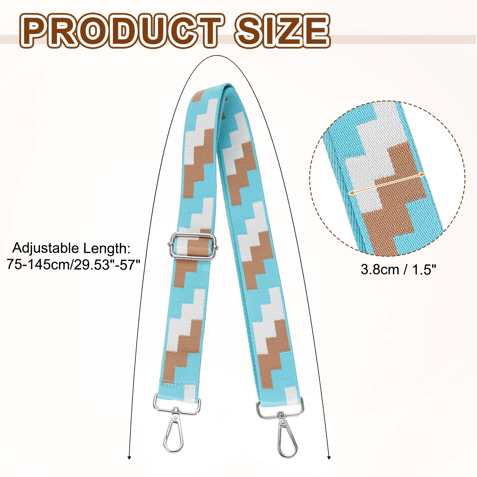 Purse Straps Replacement Crossbody, Wide Shoulder Bag Strap Adjustable Canvas Straps