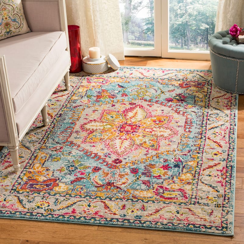 SAFAVIEH Phoenix Sameh Vintage Boho Oriental Rug - 3' x 5' - Turquoise/Beige