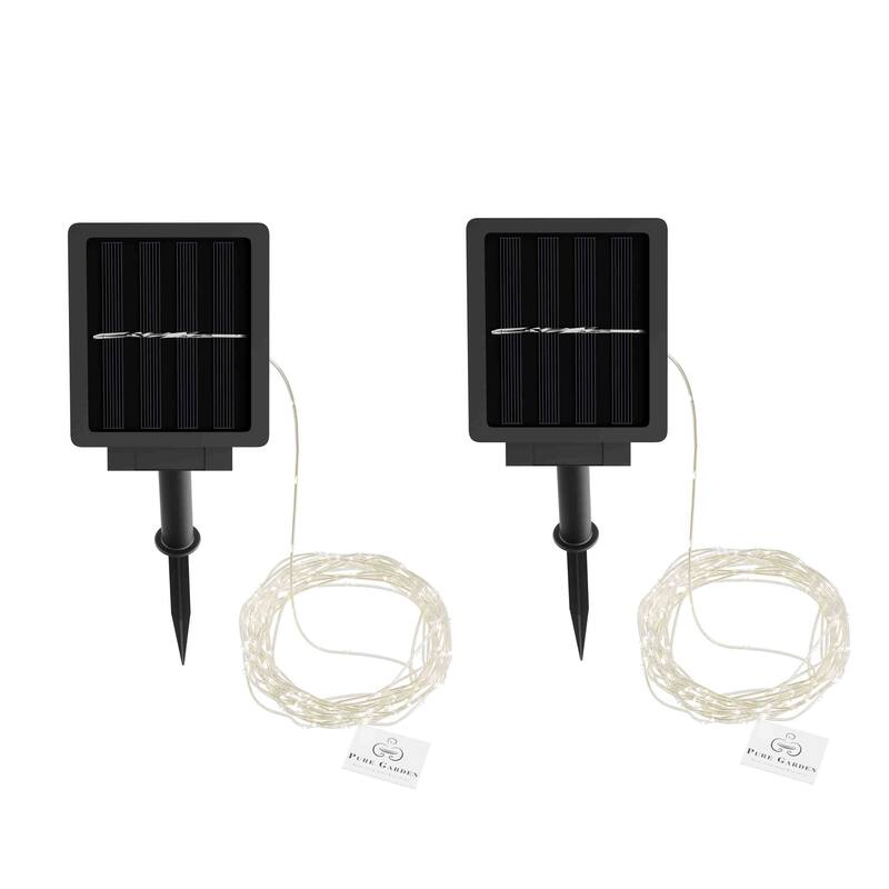 Pure Garden Starry Solar String Lights Warm White Fairy LED Lights