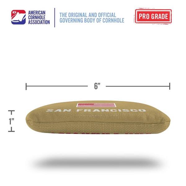 San Francisco Football Gold Dual Sided Cornhole Bags