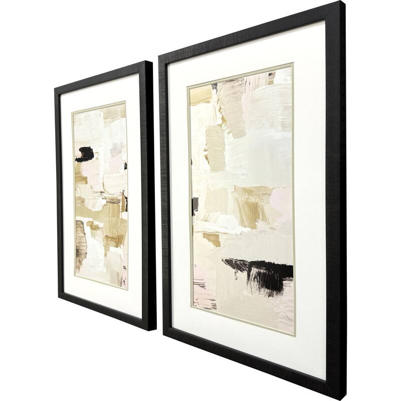 HomeRoots Set Of Two Morning Peace Brown Framed Wall Art