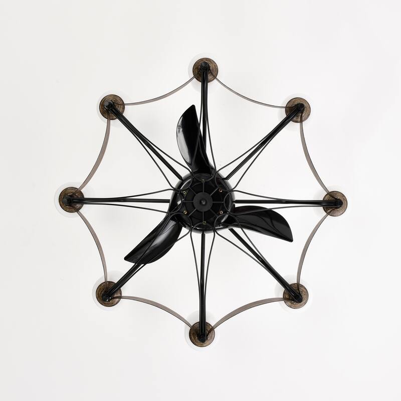 Classic Ceiling Fan Light with Lighting and 6 Speed Settings, Reversible DC Motor for Bedroom and Living Room