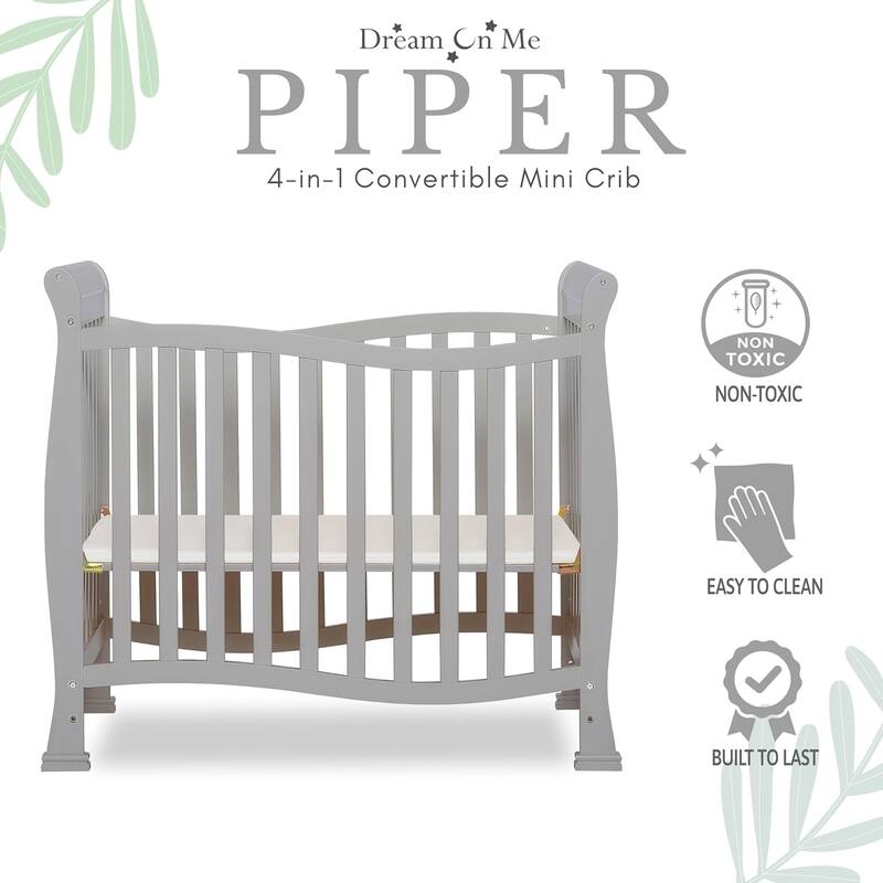Dream On Me Violet 4-In-1 Convertible Mini Crib