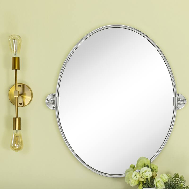 Luecinda Oval Metal Wall Mirror