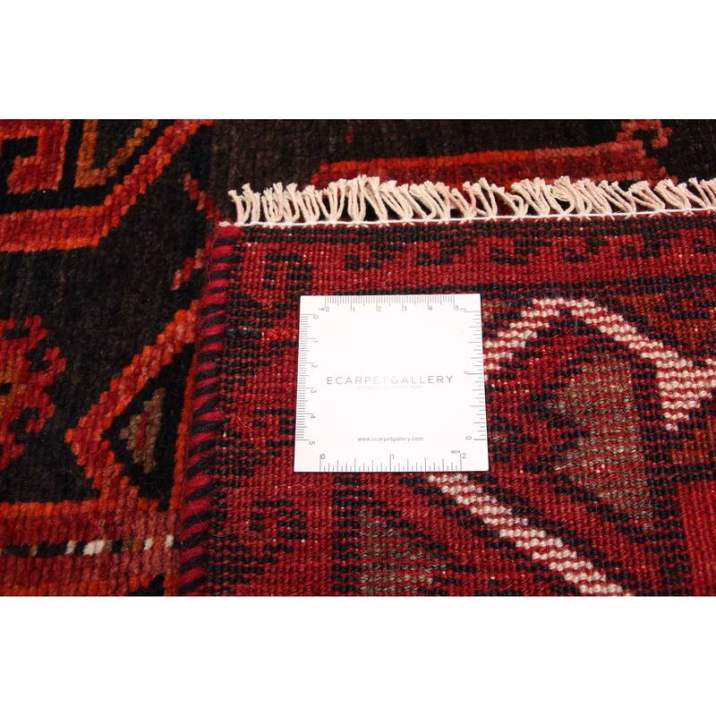 ECARPETGALLERY Hand-knotted Melis Vintage Black, Red Wool Rug - 5'3 x 7'3