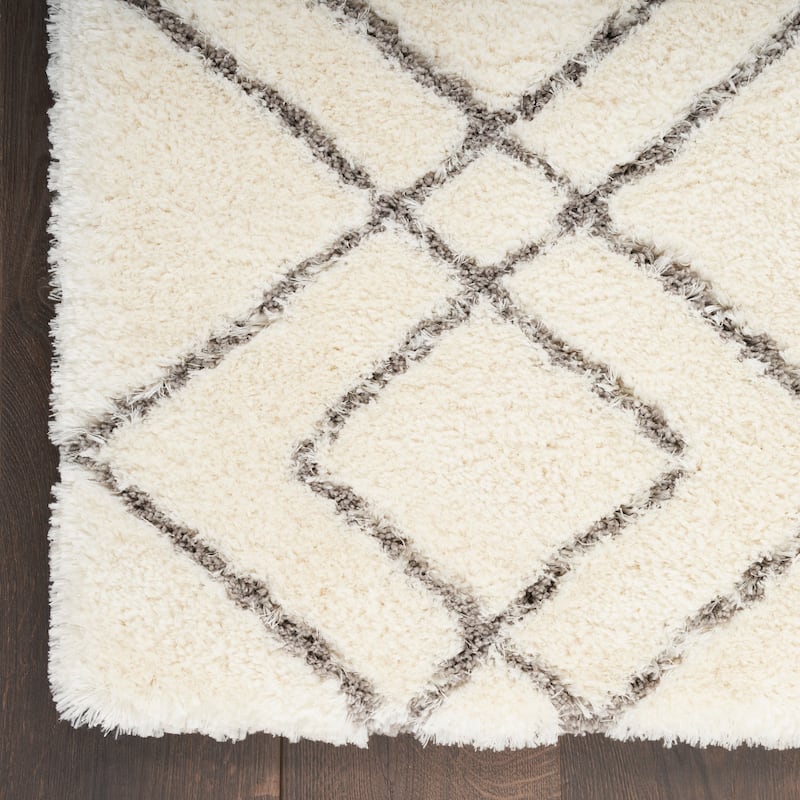 Nourison Luxurious Shag Ultra Plush Pile Abstract Geometric Area Rug