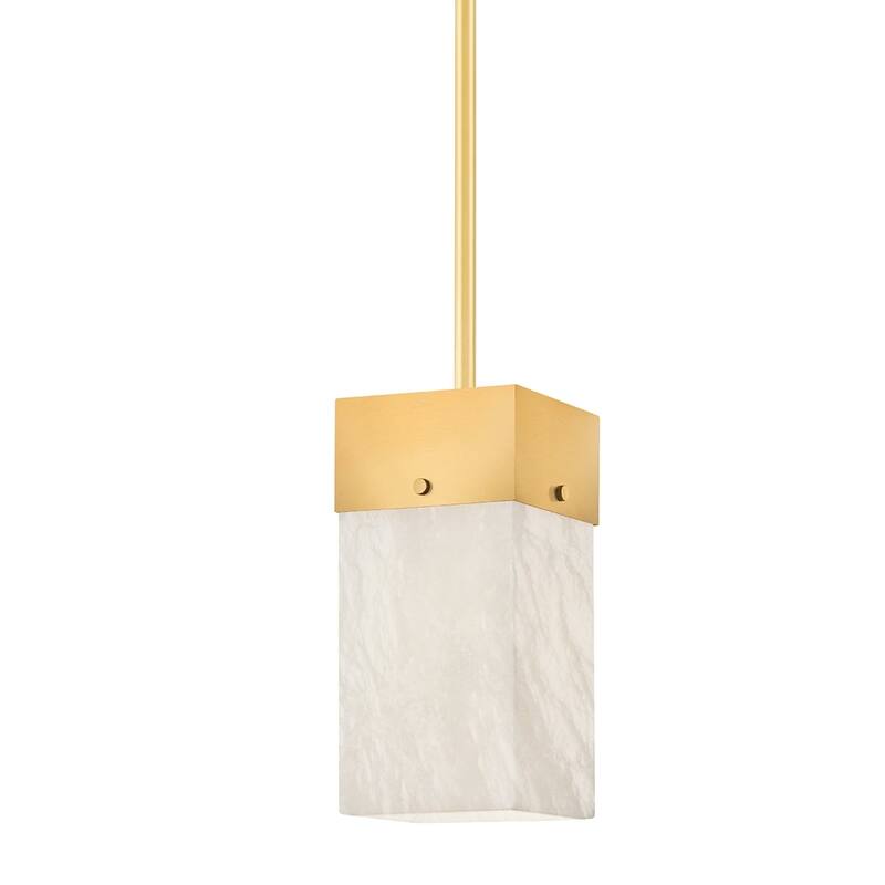 Times Square Small 1 Light Pendant - Aged Brass