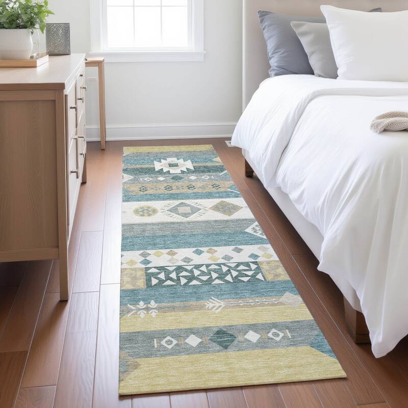 Machine Washable Indoor/ Outdoor Global Tuca Chantille Rug