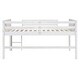 preview thumbnail 8 of 6, White Wood Loft Bed with Hanging Clothes Racks