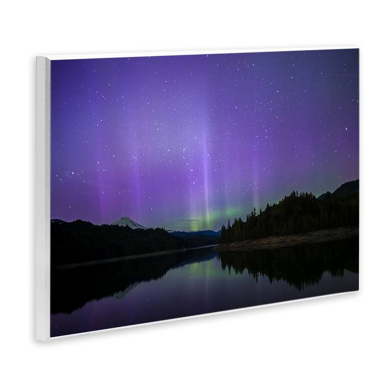 Stupell Luminous Purple Northern Lights Wall Plaque Art Design By Nancy Crowell