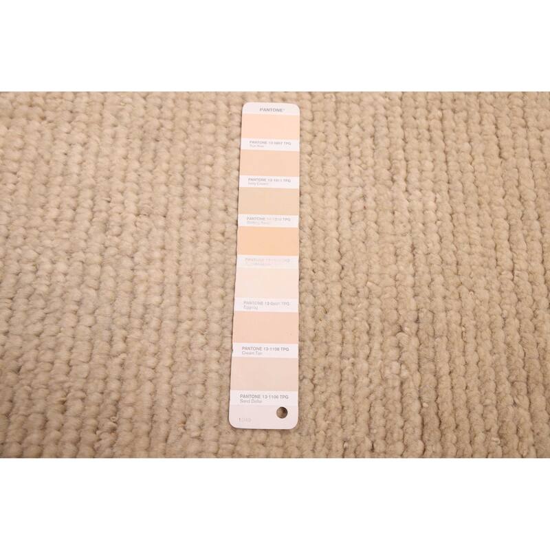 ECARPETGALLERY Hand-knotted Pak Finest Gabbeh Ivory Wool Rug - 9'3 x 12'5