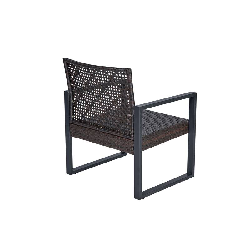 4-Piece Patio Furniture Set with Acacia Wood Table Top