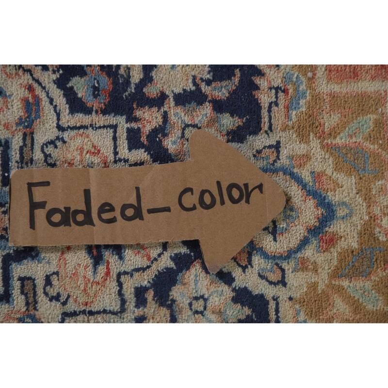 Hand Knotted Oriental 100% Wool Carpet Traditional Floral Oranges & Rust Mashad Area Rug - 9' 11'' X 6' 6''