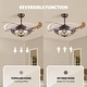 preview thumbnail 37 of 49, Smart Tiffany Stained Glass Retractable Led Ceiling Fan
