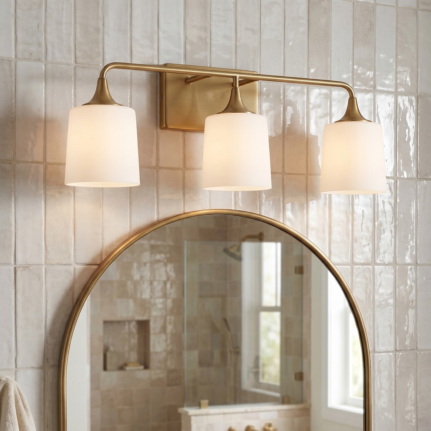 Presley 3-light Bath/ Vanity Fixture w/ Soft White Glass