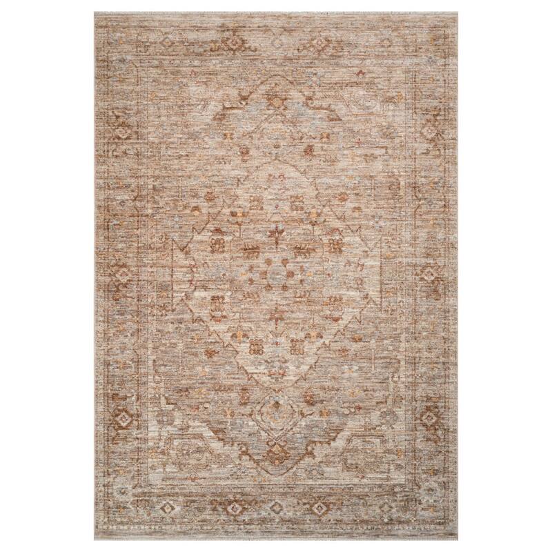 HomeRoots Floral Medallion Traditional Rectangle Area Rug