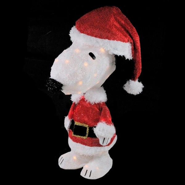 Shop 24 Pre Lit Peanuts Snoopy In Santa Suit Christmas Outdoor