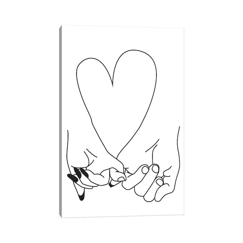 iCanvas "Pinky Promise, Him & Her" by Honeymoon Hotel Canvas Print