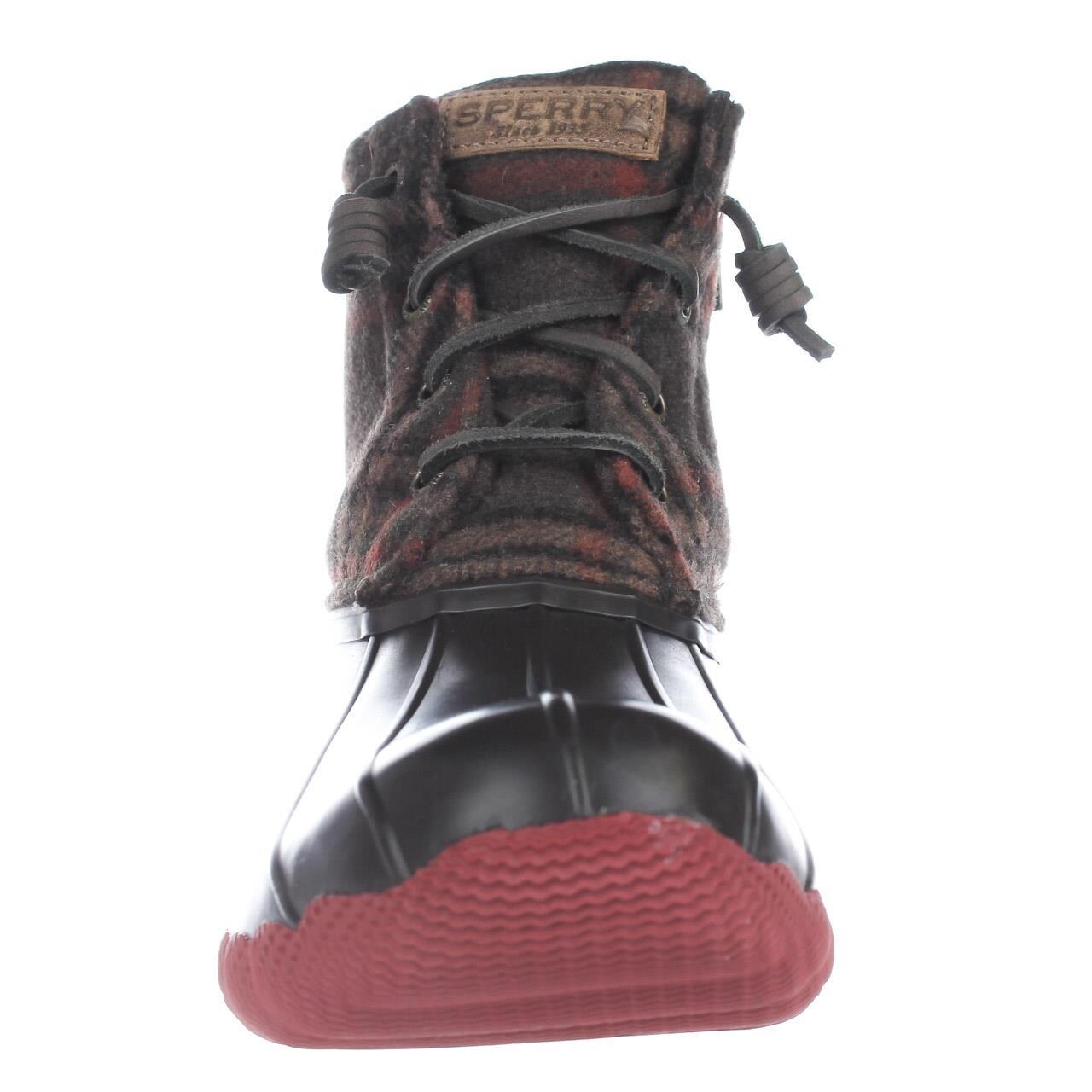 sperry plaid rain boots