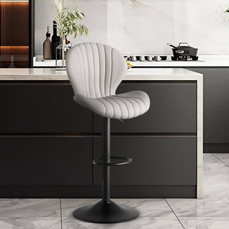Bar Stools Set of 2 Modern Swivel Bar Chairs, Barstools Counter Height with High Backrest, Easy 3-5 Minute Assembly