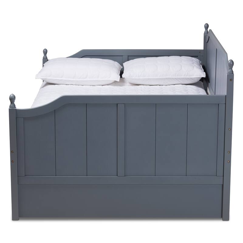 Millie Cottage Farmhouse Full Size Daybed with Twin Size Trundle