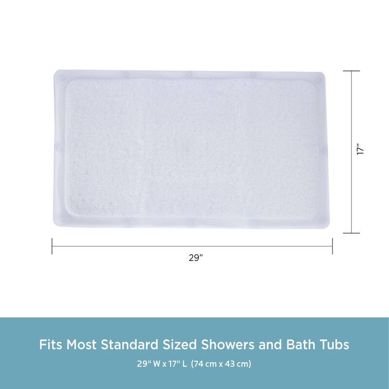 Kenney Loofah Bath, Shower, and Tub Mat, 17" W x 29" L