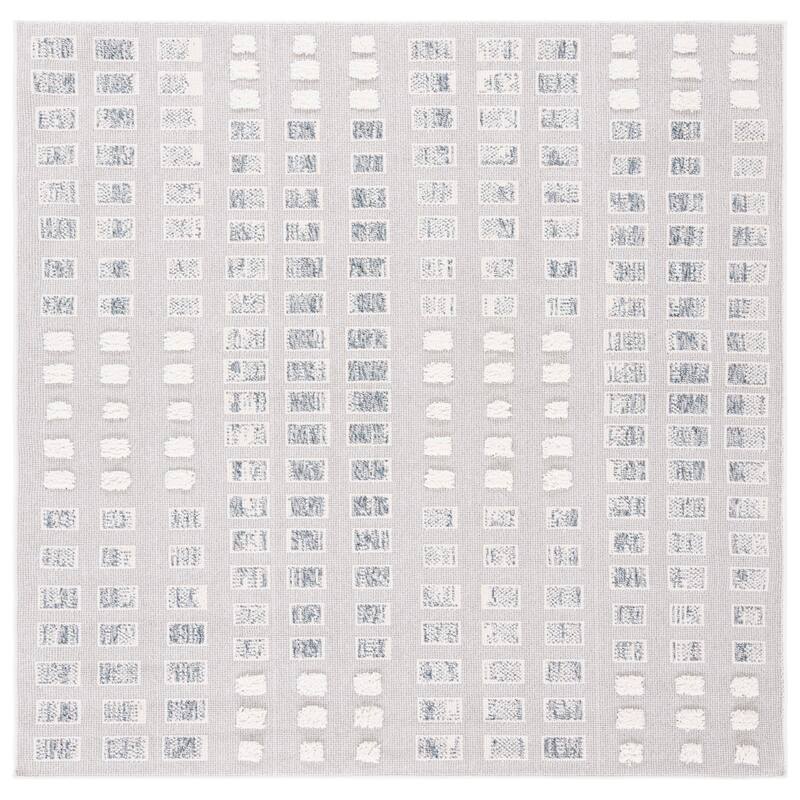 SAFAVIEH Trends Anastasia Geometric Rug - 6'7" Square - Grey/Ivory