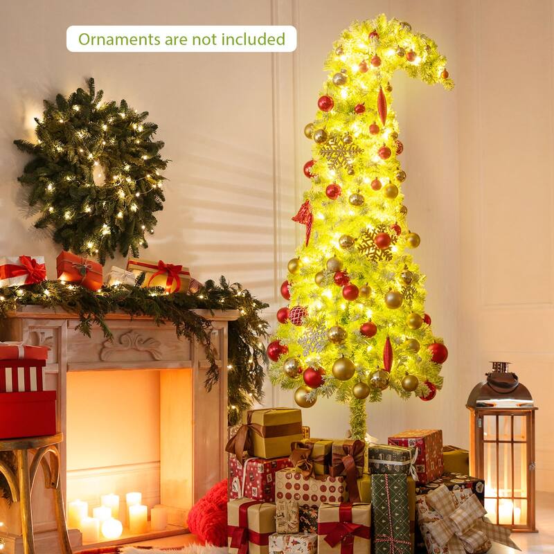 Costway 5/6/7 FT Bendable Christmas Tree with Bendable Top, 290 Branch - See Details