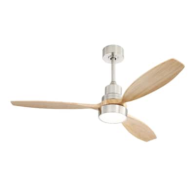 Low Profile 52 Inch Integrated LED Ceiling Fan with Light Kit and Remote Control for Living Room