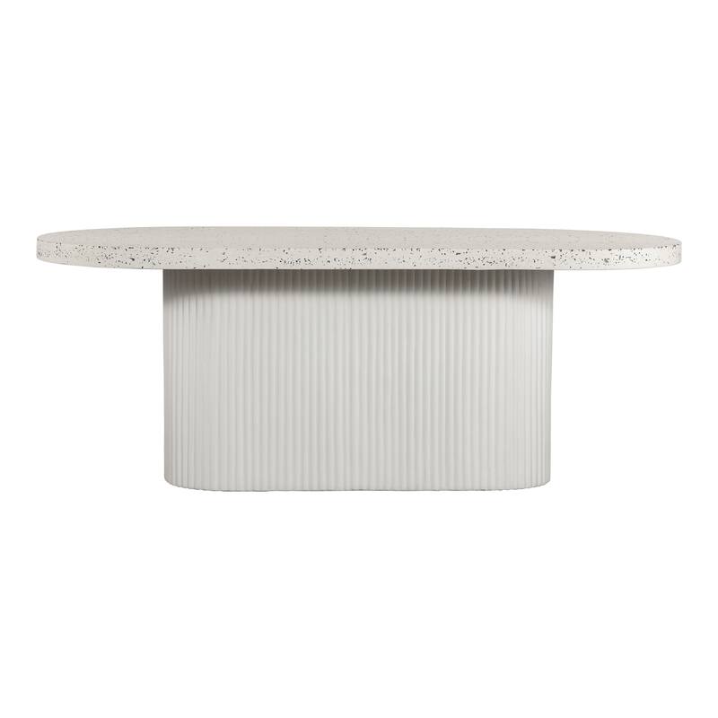 Aurelle Home Lisette Modern Terrazzo Top Outdoor Dining Table
