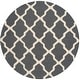 preview thumbnail 33 of 200, SAFAVIEH Handmade Cambridge Luisa Moroccan Trellis Wool Rug 4' Round - Dark Grey/Ivory - Round
