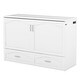 preview thumbnail 17 of 16, Queen Size Murphy Bed Wall Bed w/ Drawer & Sockets & USB Ports